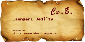 Csengeri Beáta névjegykártya